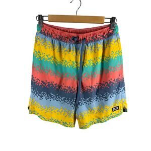 SAXX Oh Buoy 2N1 Volley Tech Rec Stripe 7" Swim Trunks Small